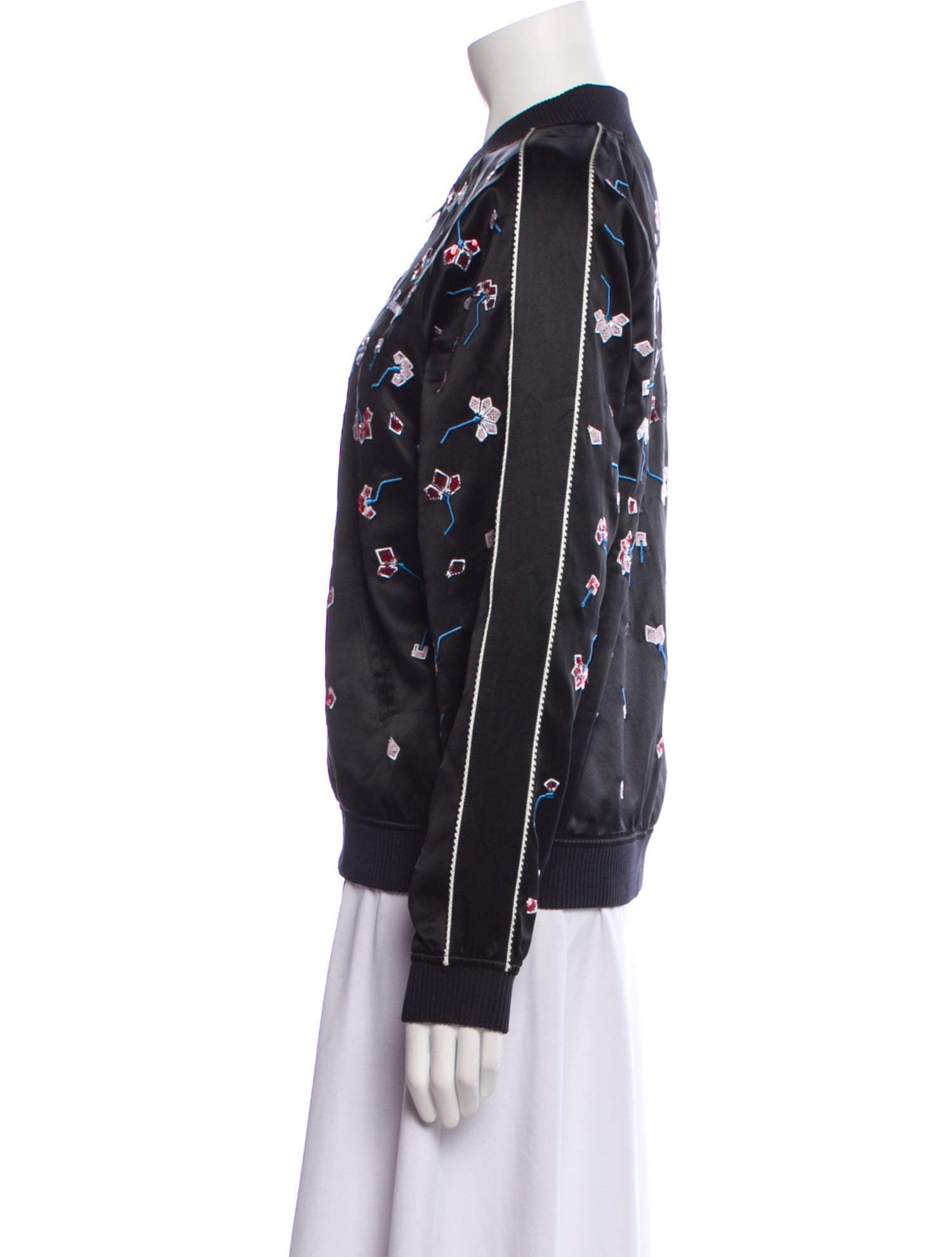 Opening Ceremony Silk Printed Bomber Jacket