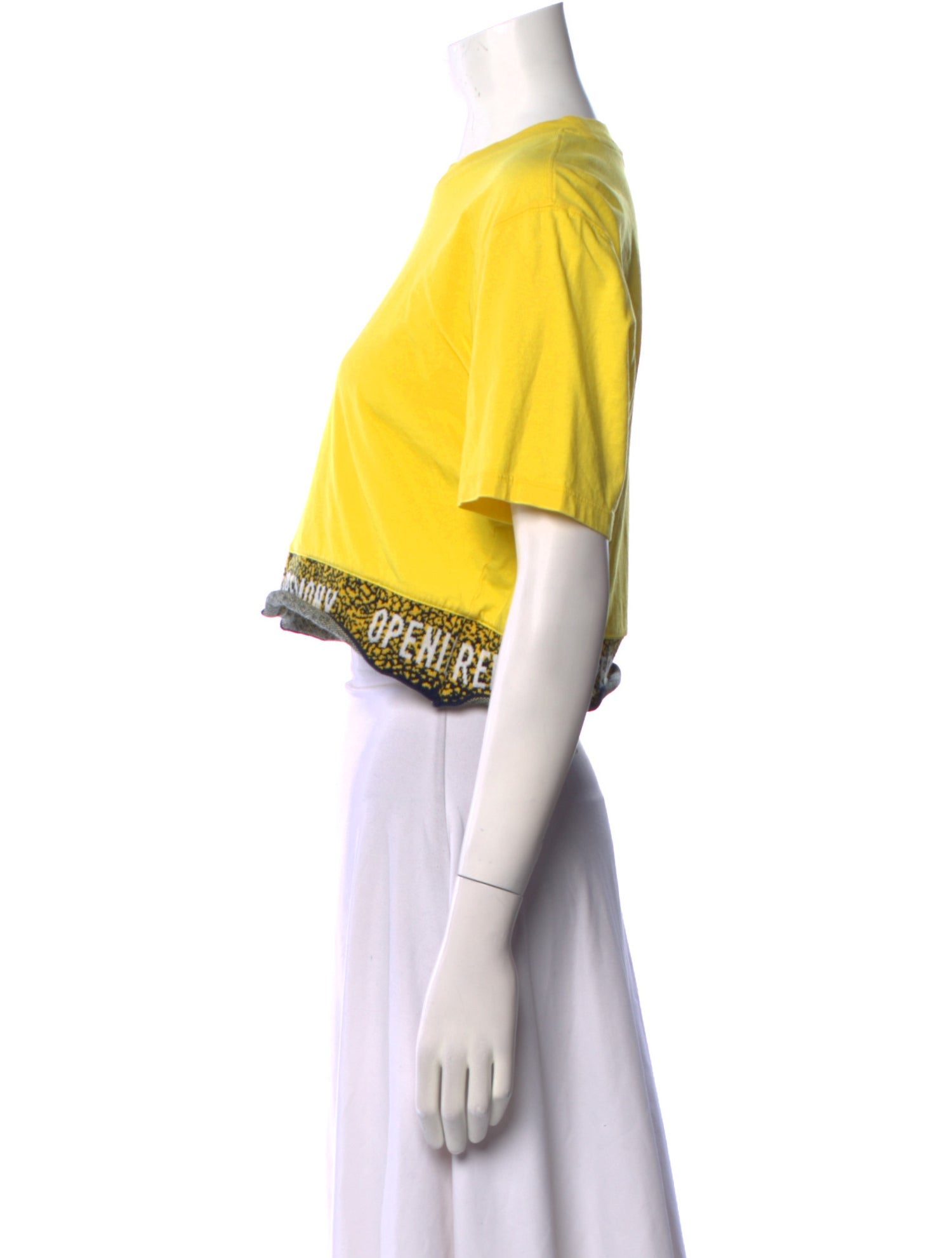 Opening Ceremony Crew Neck Short Sleeve Crop Top