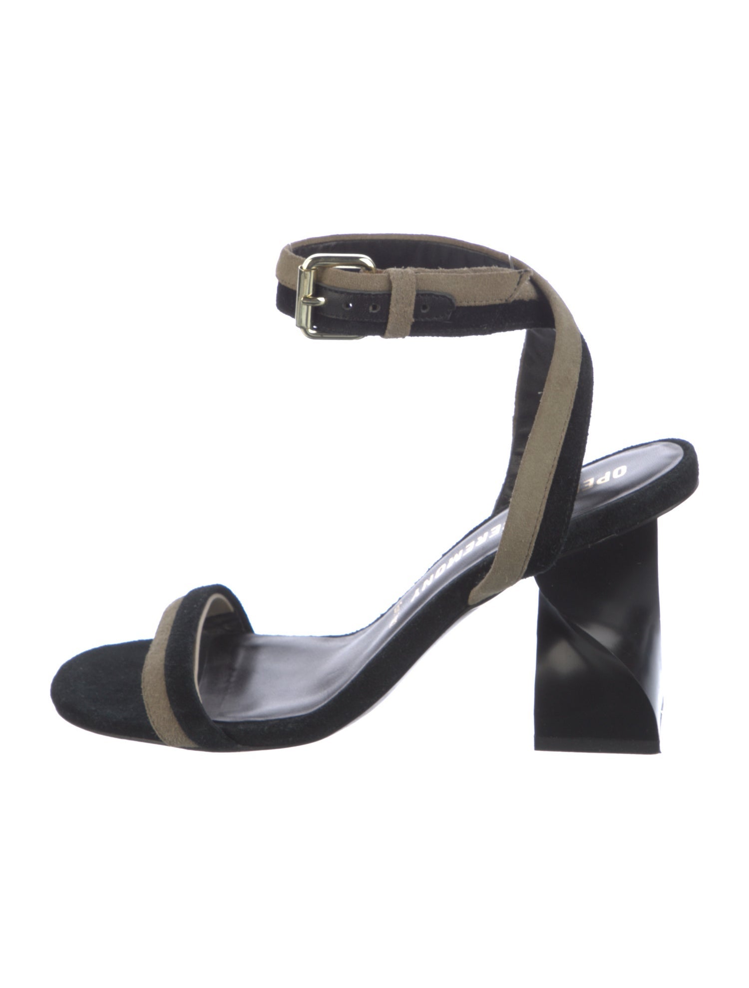 Opening Ceremony Suede Striped Sandals