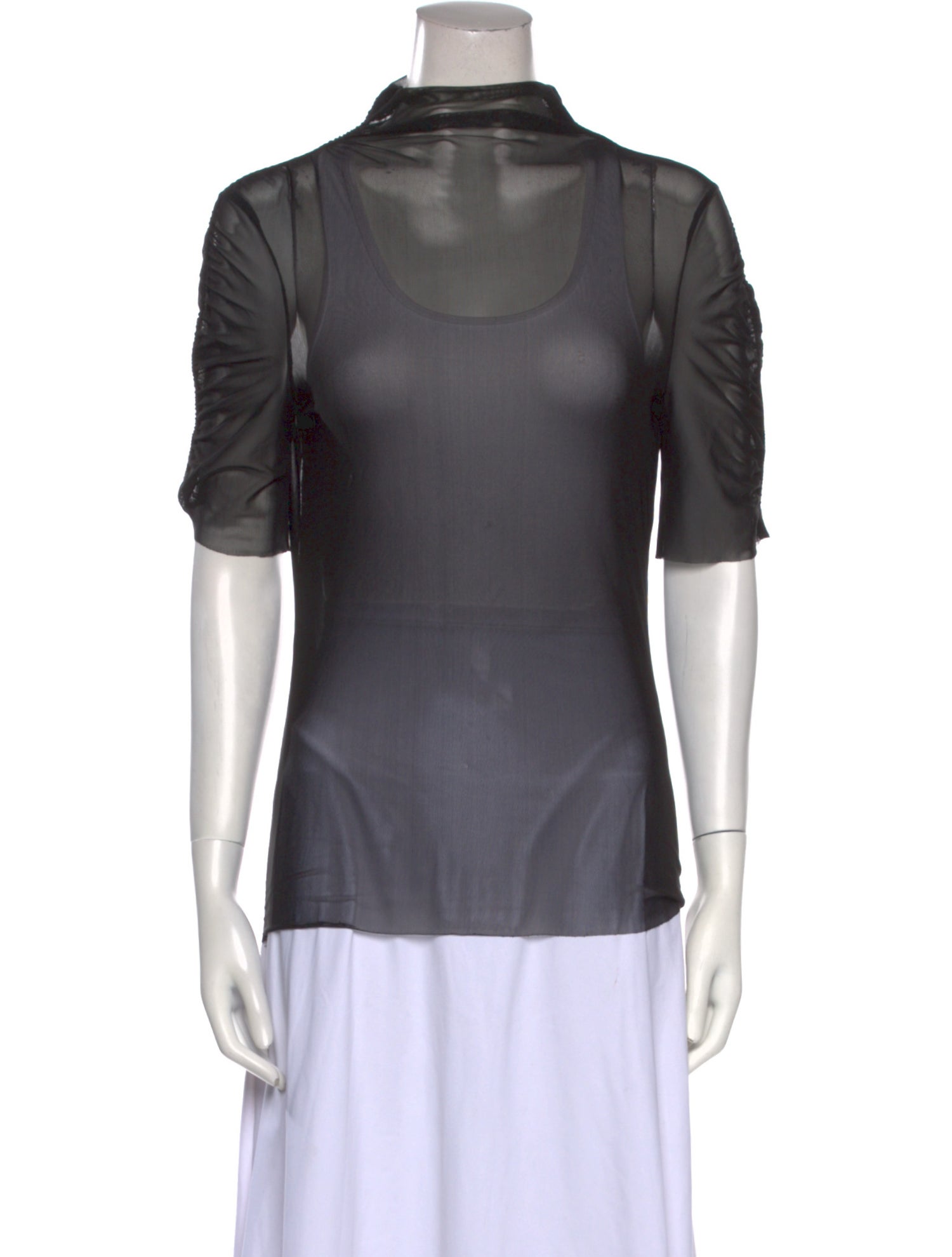 Opening Ceremony Mock Neck Short Sleeve Top