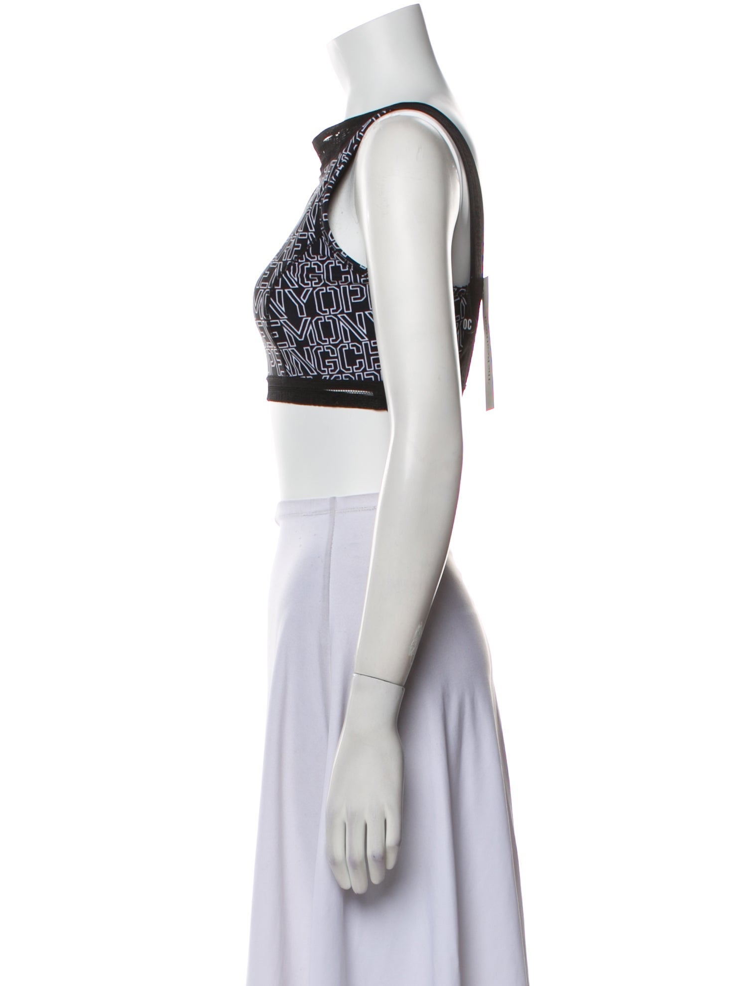 Opening Ceremony Printed Bateau Neckline Crop Top