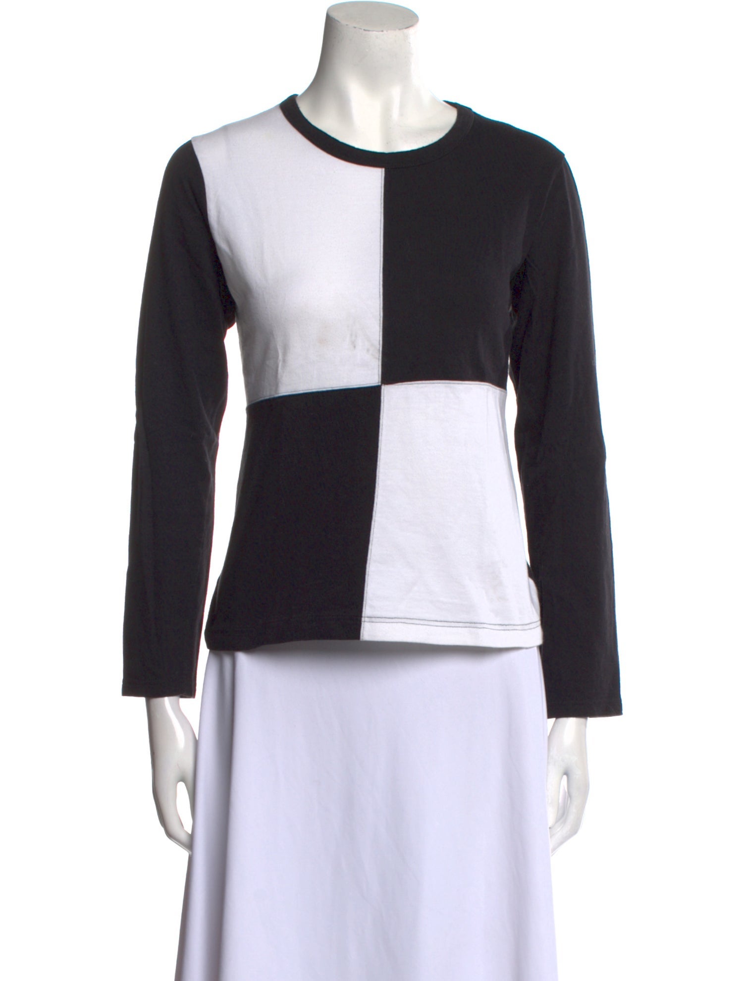 Opening Ceremony Colorblock Pattern Crew Neck Top