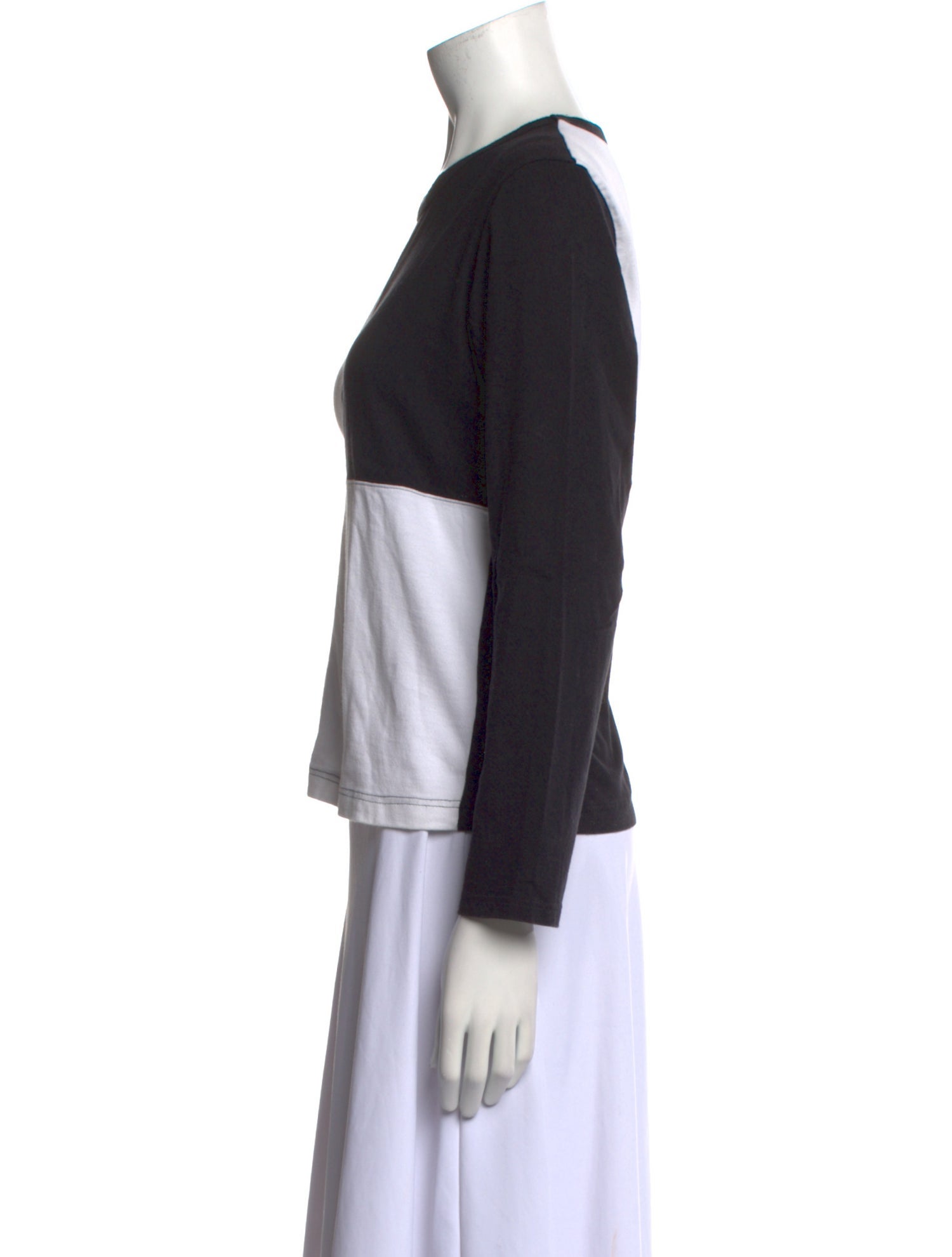 Opening Ceremony Colorblock Pattern Crew Neck Top