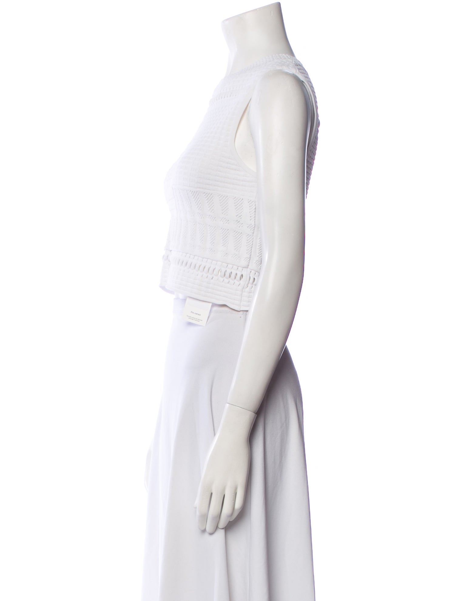 Opening Ceremony Crew Neck Sleeveless Crop Top