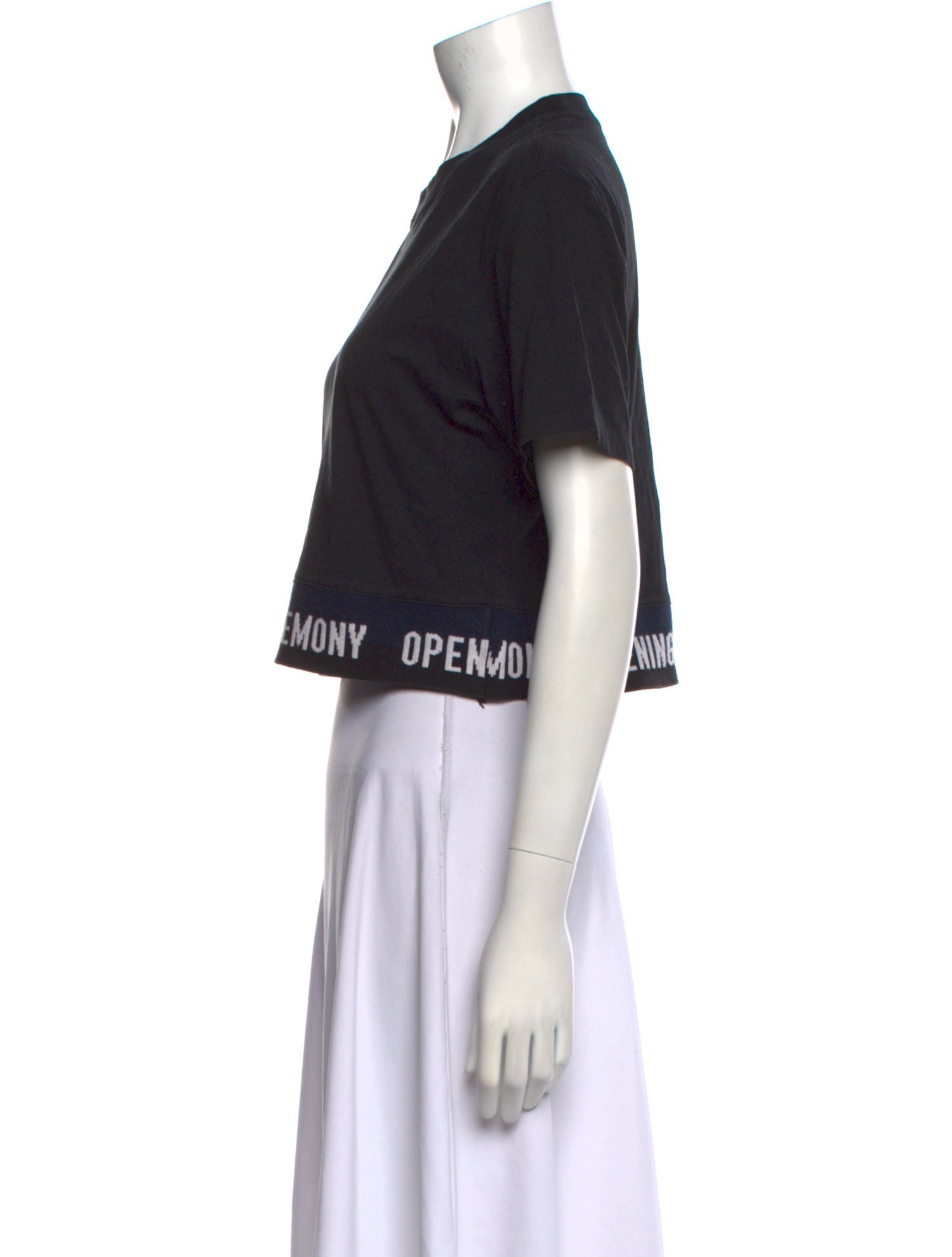 Opening Ceremony Crew Neck Short Sleeve Crop Top
