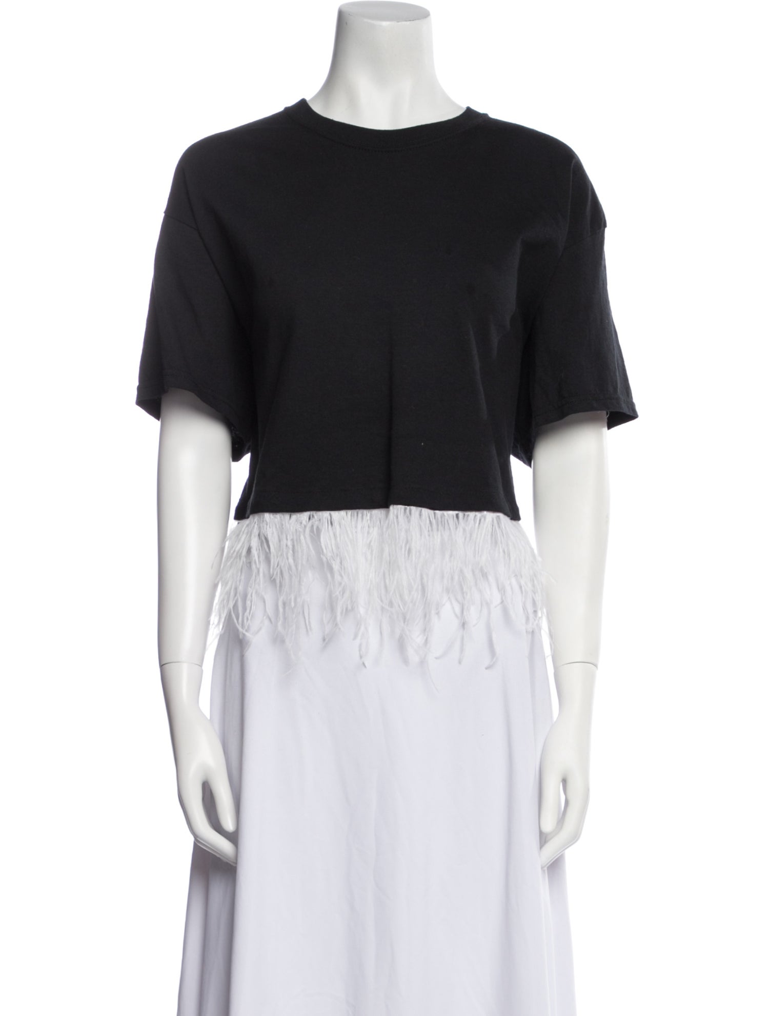 Opening Ceremony Crew Neck Short Sleeve Crop Top