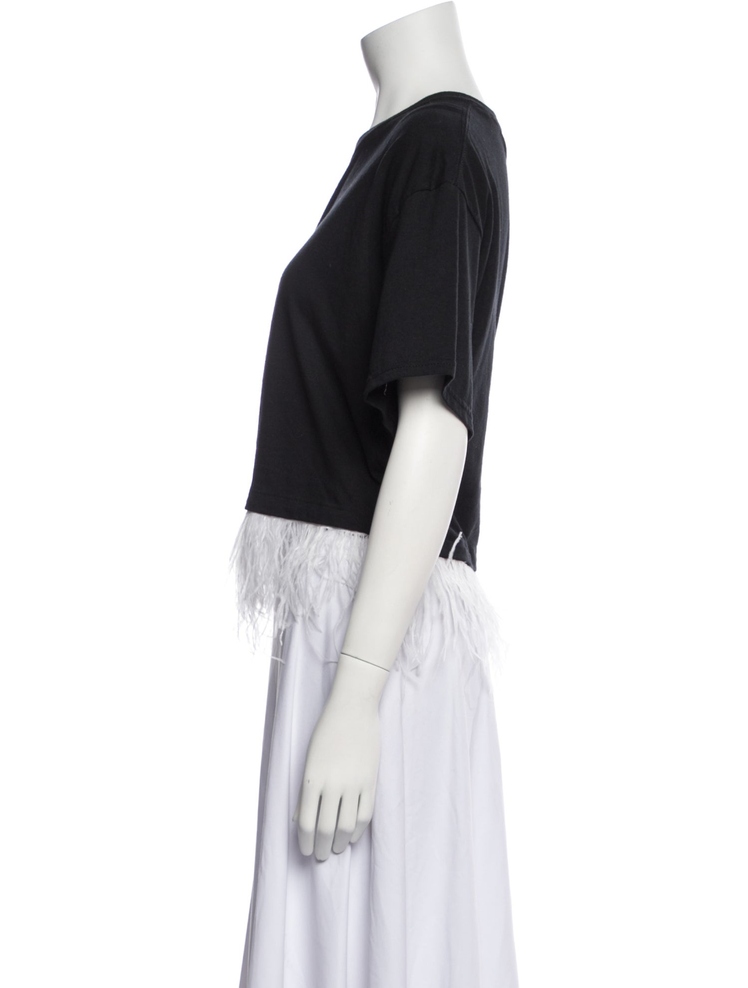 Opening Ceremony Crew Neck Short Sleeve Crop Top