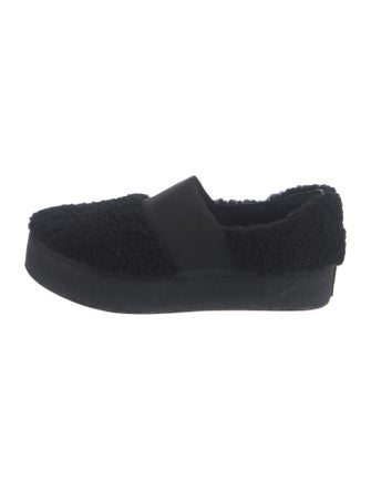 Opening Ceremony Shearling Grosgrain Trim Flats