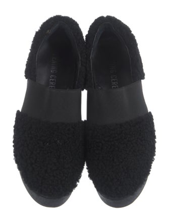 Opening Ceremony Shearling Grosgrain Trim Flats