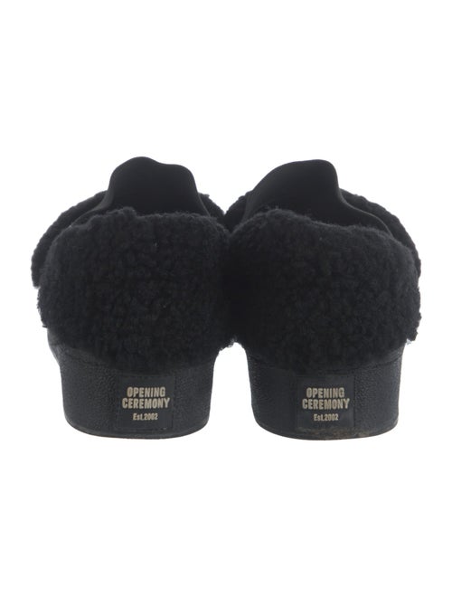 Opening Ceremony Shearling Grosgrain Trim Flats
