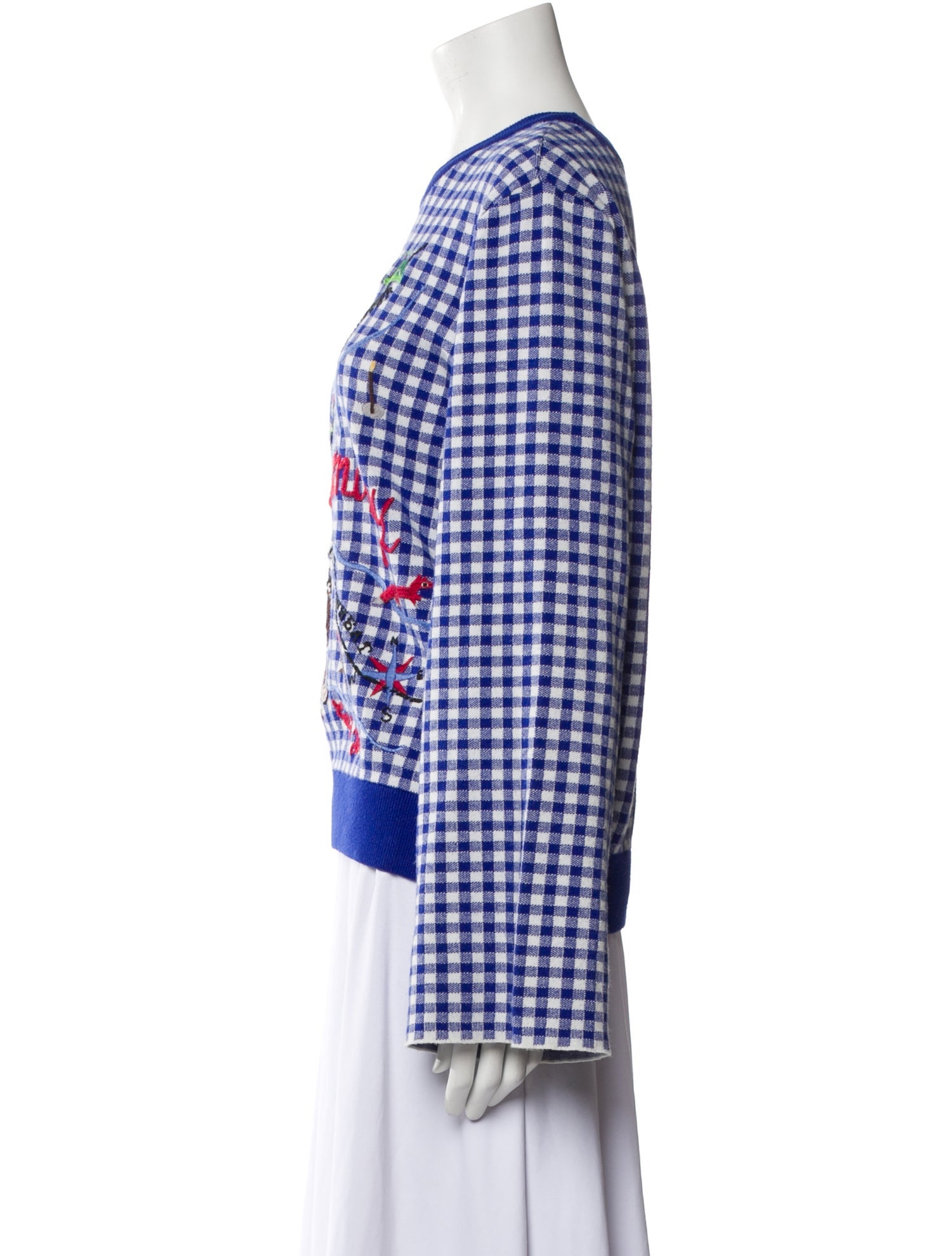 Opening Ceremony Plaid Print Crew Neck Sweater