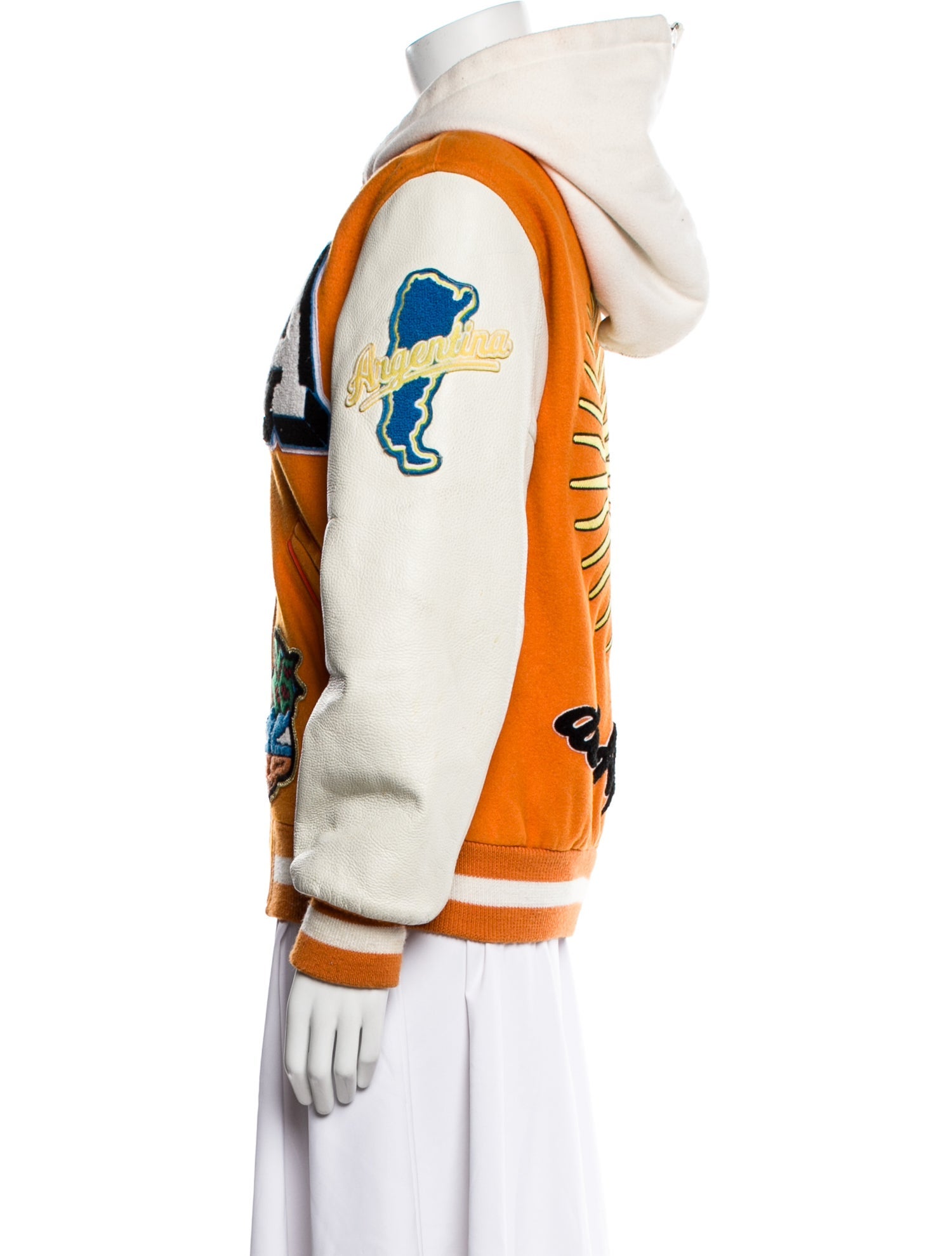 Opening Ceremony Wool Graphic Print Bomber Jacket