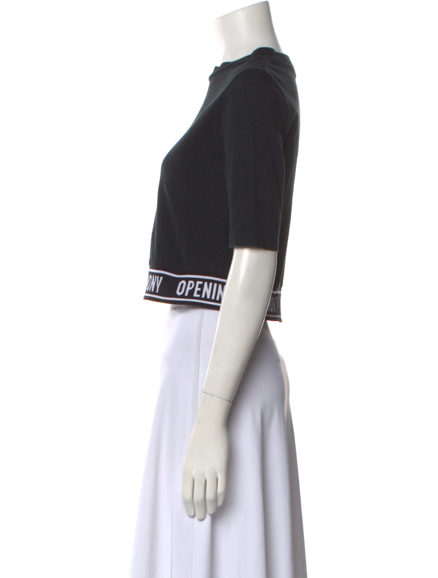 Opening Ceremony Crew Neck Short Sleeve Crop Top