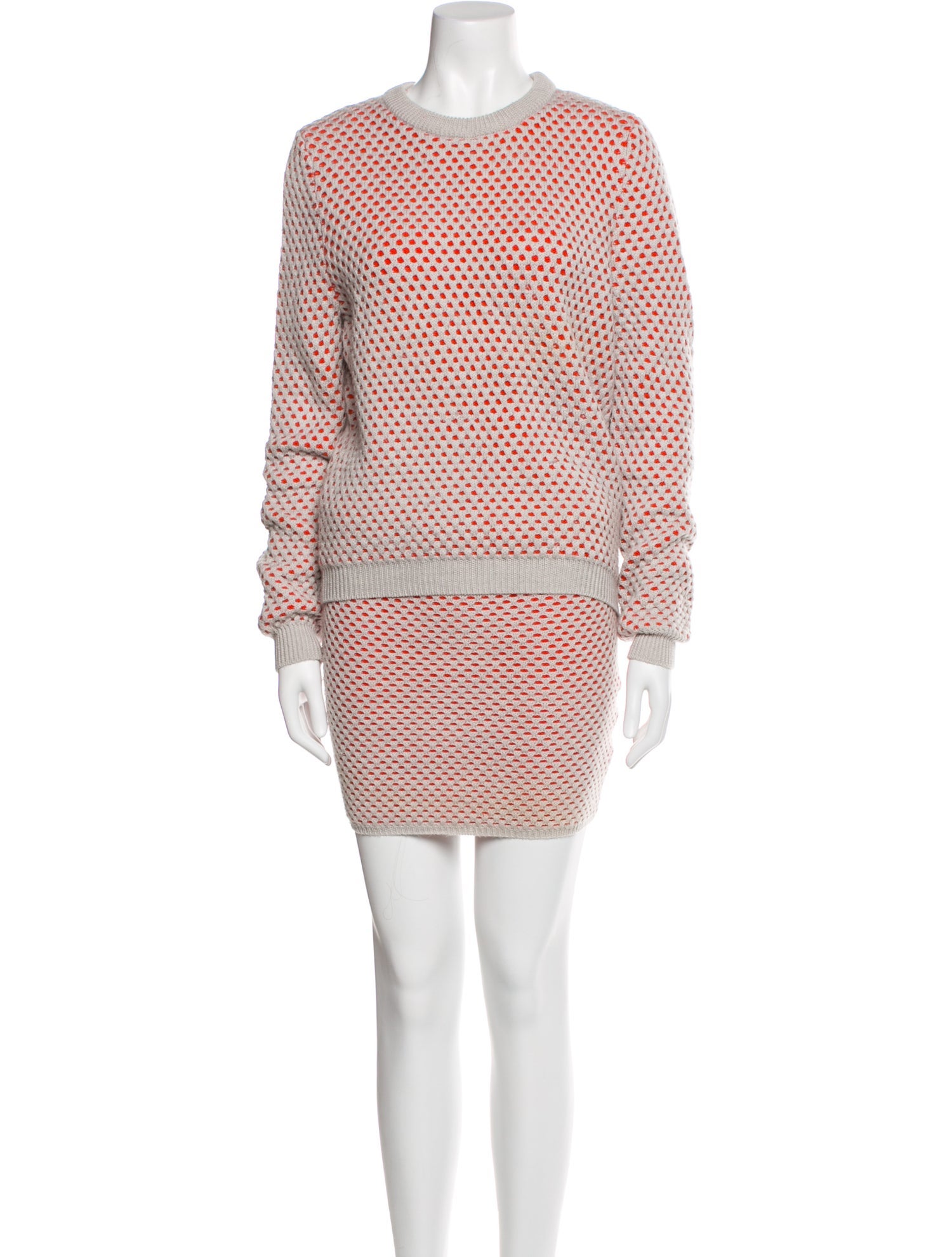 Opening Ceremony Wool Patterned Skirt Set