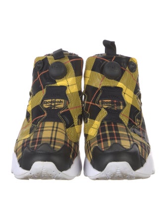 Opening Ceremony Leather Printed Chunky Sneakers