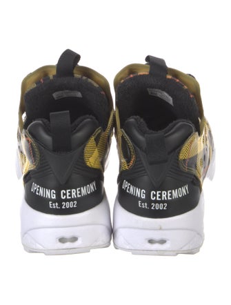 Opening Ceremony Leather Printed Chunky Sneakers