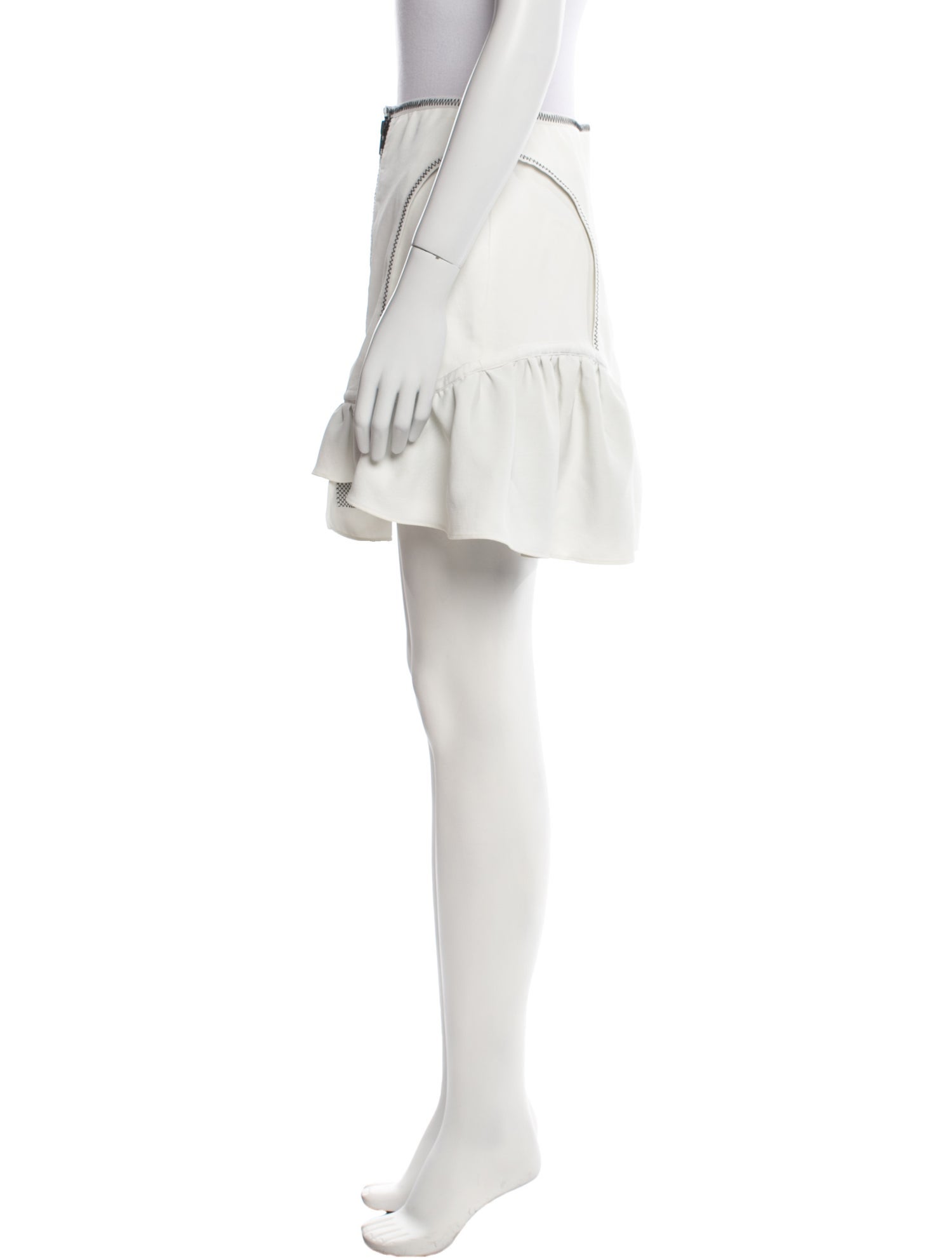 Opening Ceremony Mesh Accents Mini Skirt