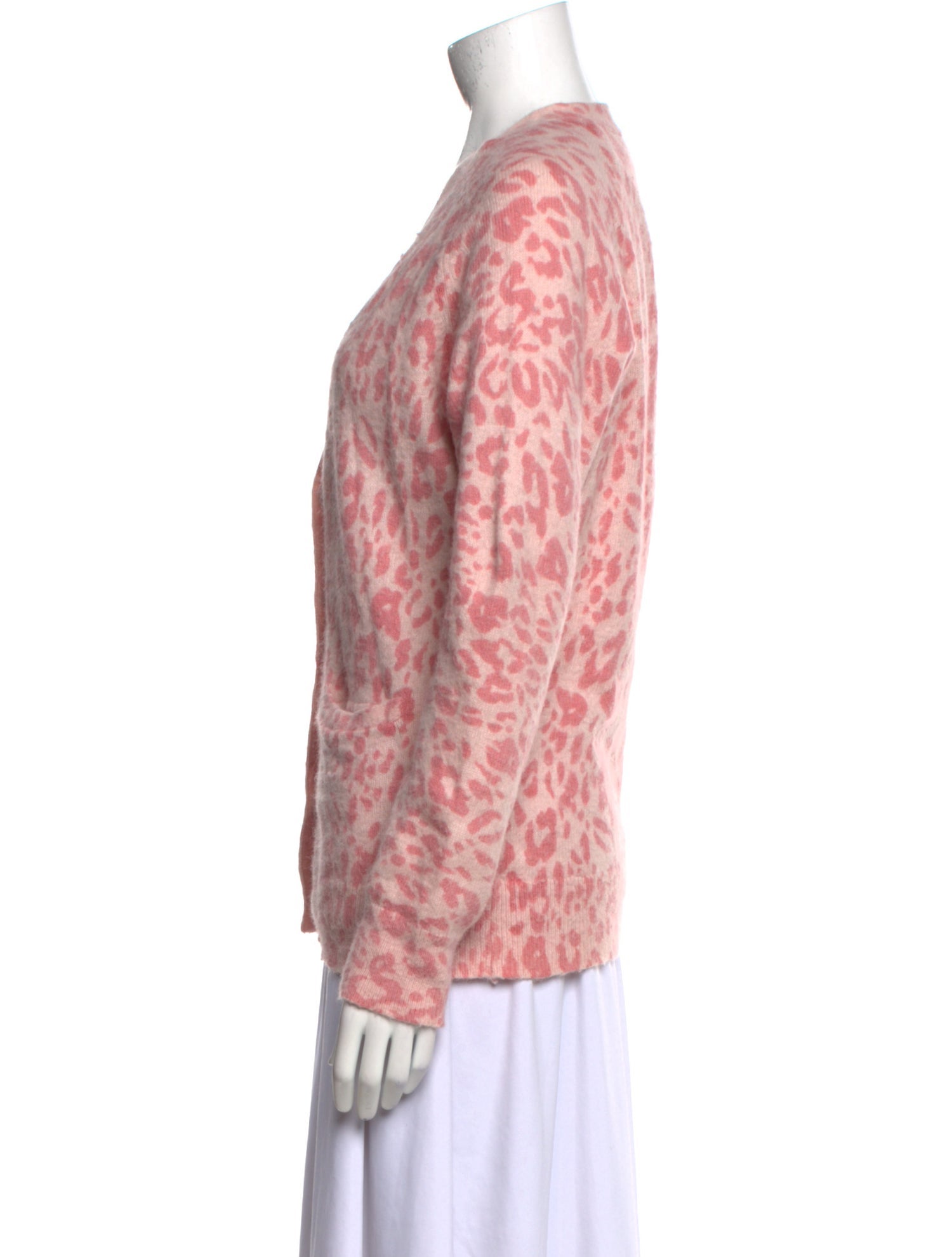 Opening Ceremony Animal Print V-Neck Sweater