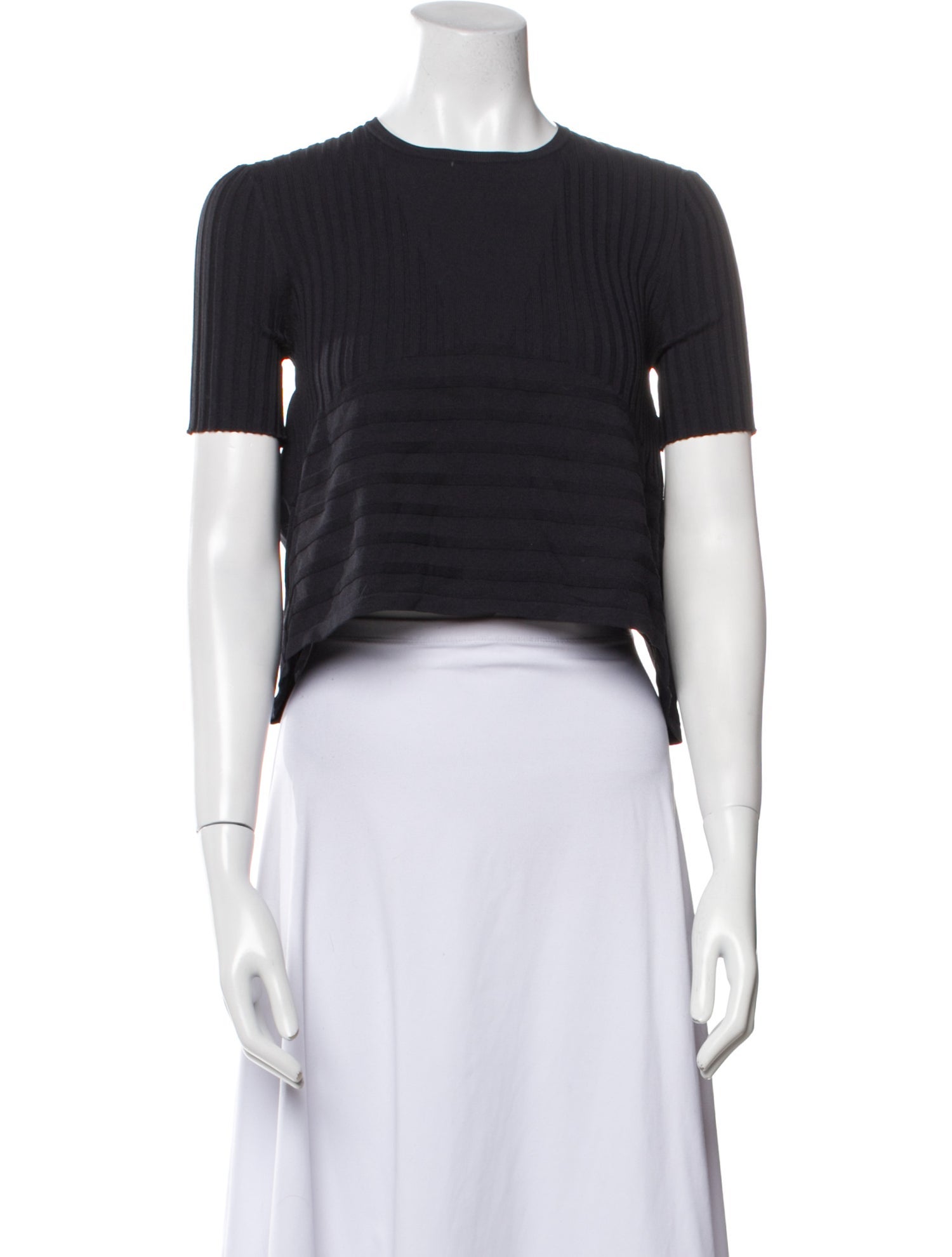 Opening Ceremony Crew Neck Short Sleeve Crop Top