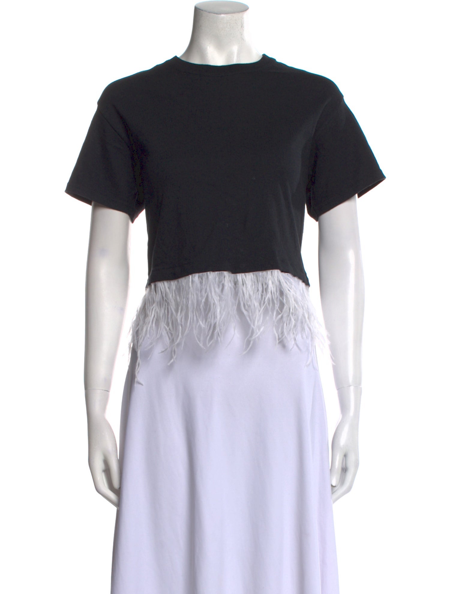 Opening Ceremony Crew Neck Short Sleeve Crop Top