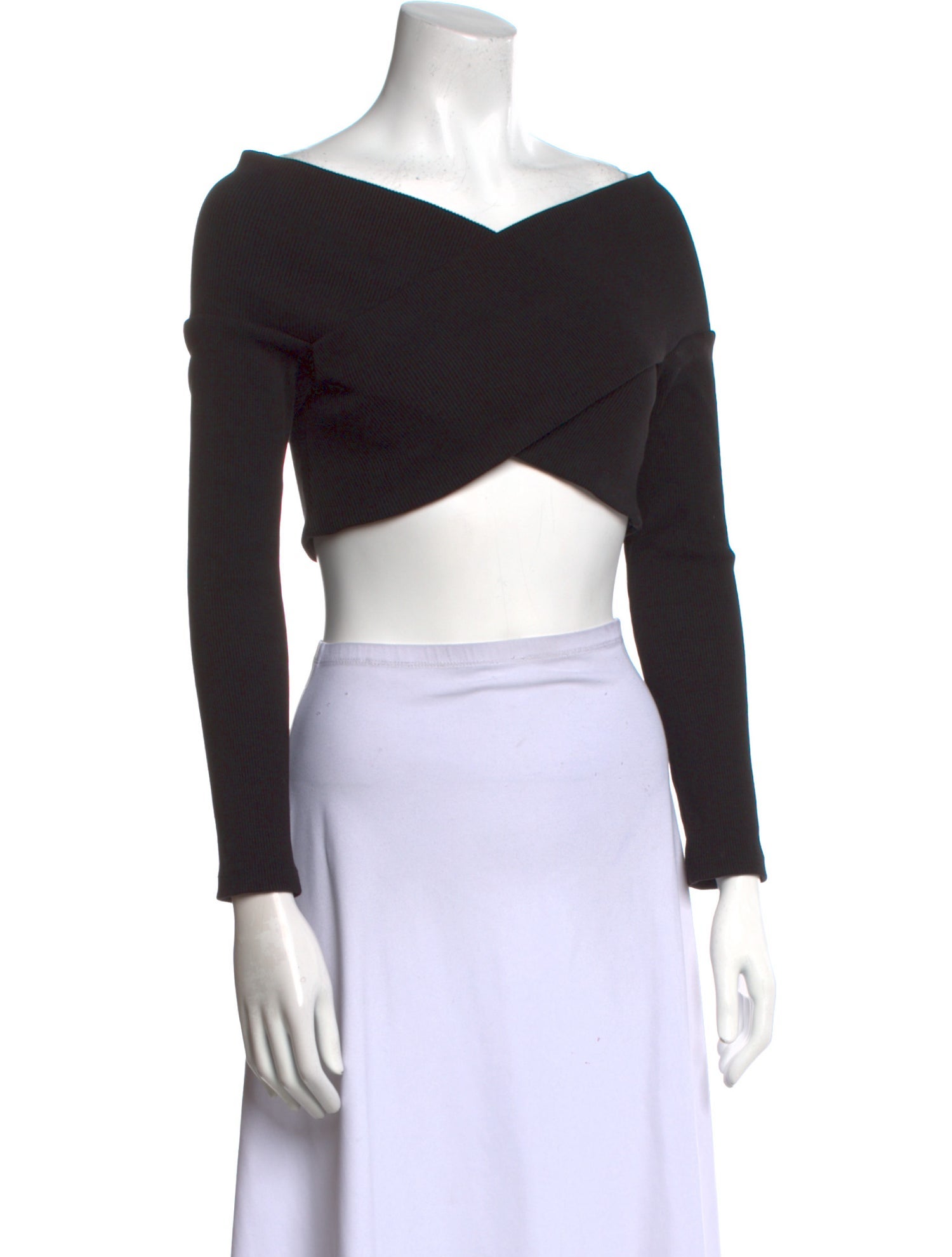 Opening Ceremony Off-The-Shoulder Long Sleeve Crop Top