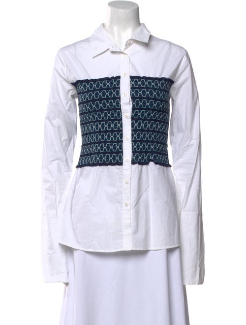 Opening Ceremony Graphic Print Long Sleeve Button-Up Top