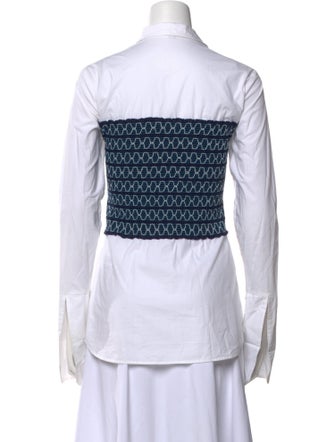 Opening Ceremony Graphic Print Long Sleeve Button-Up Top