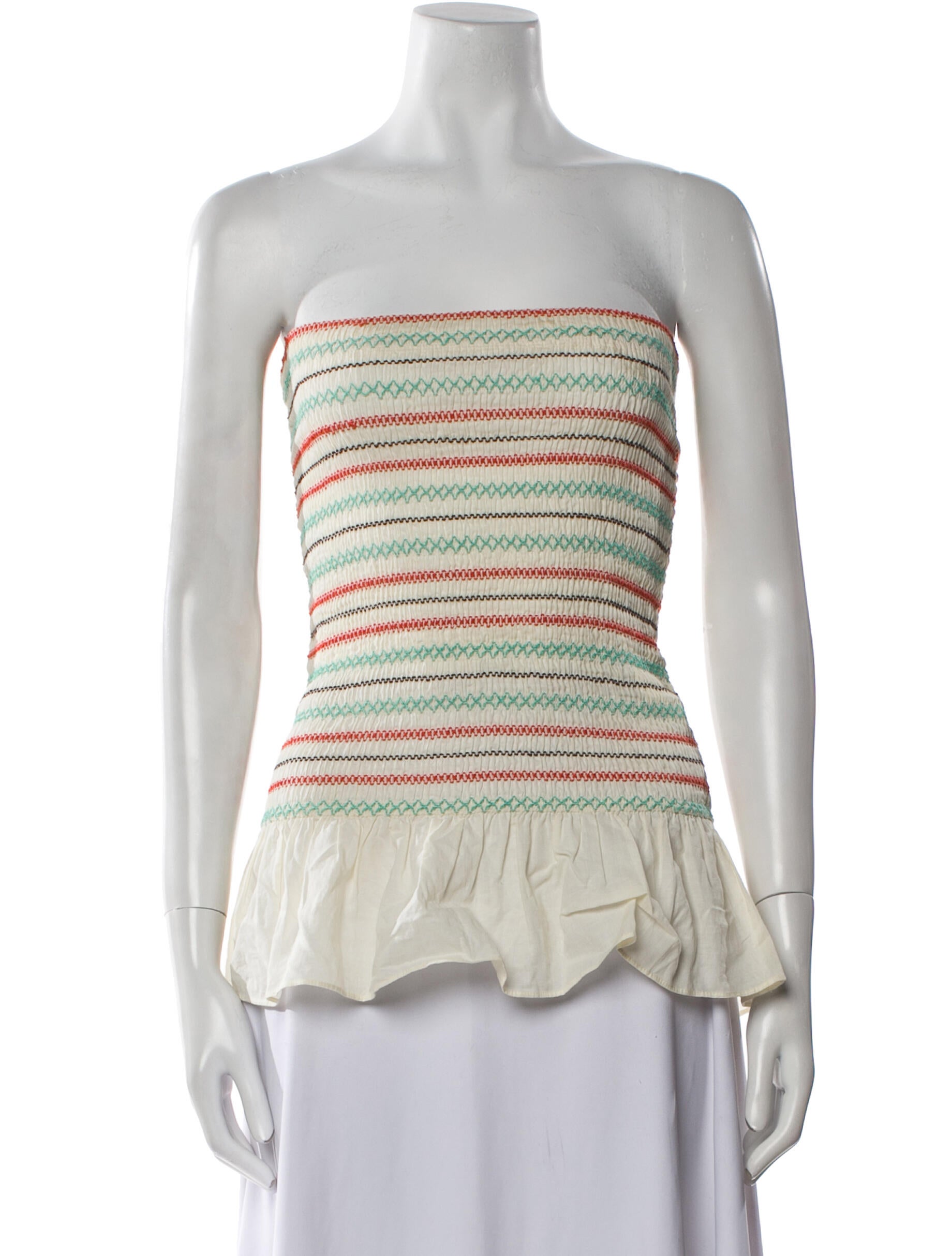 Opening Ceremony Striped Strapless Tunic
