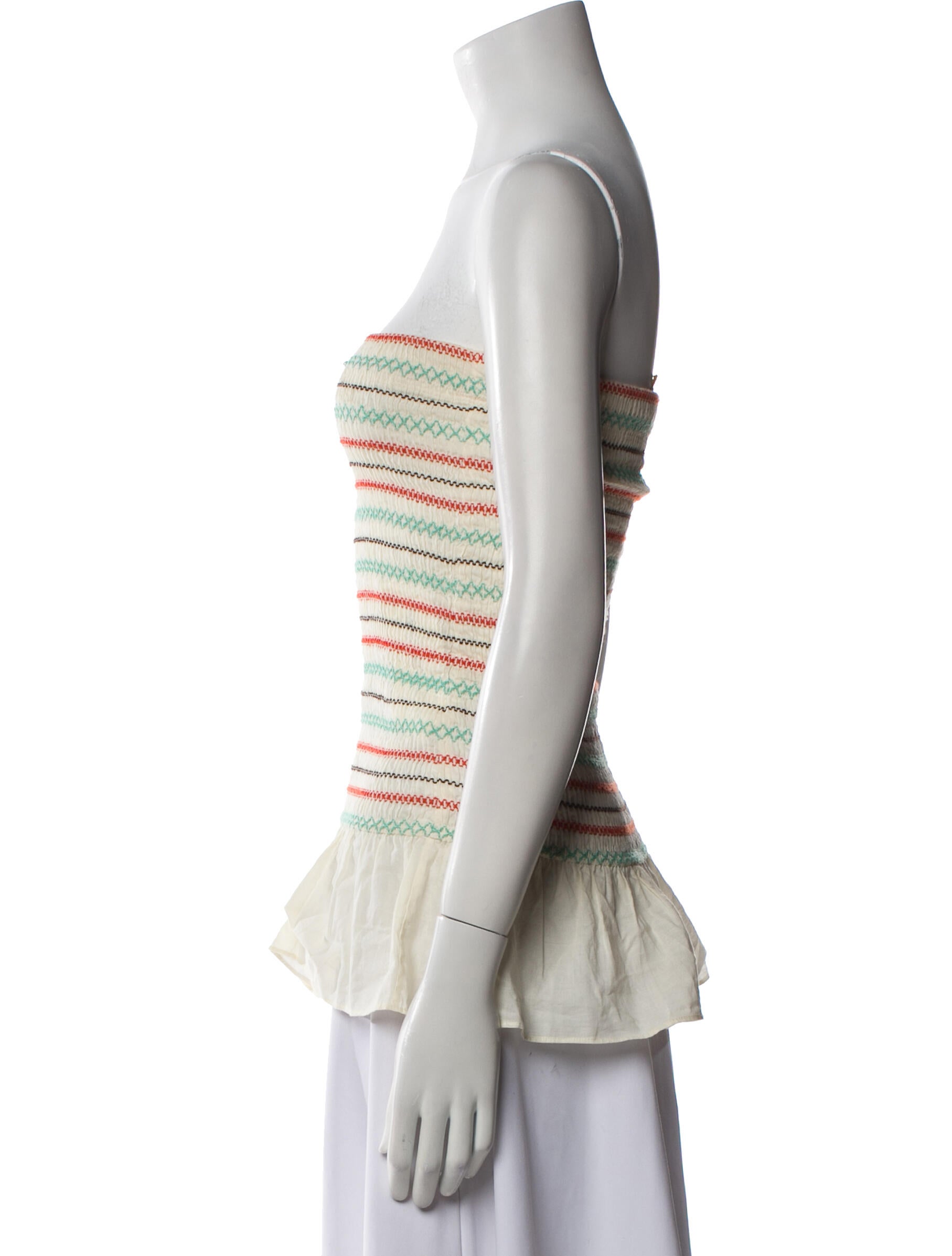 Opening Ceremony Striped Strapless Tunic