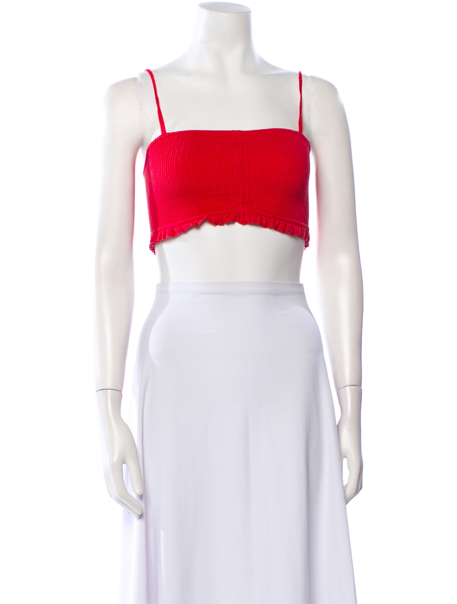 Opening Ceremony Square Neckline Sleeveless Crop Top