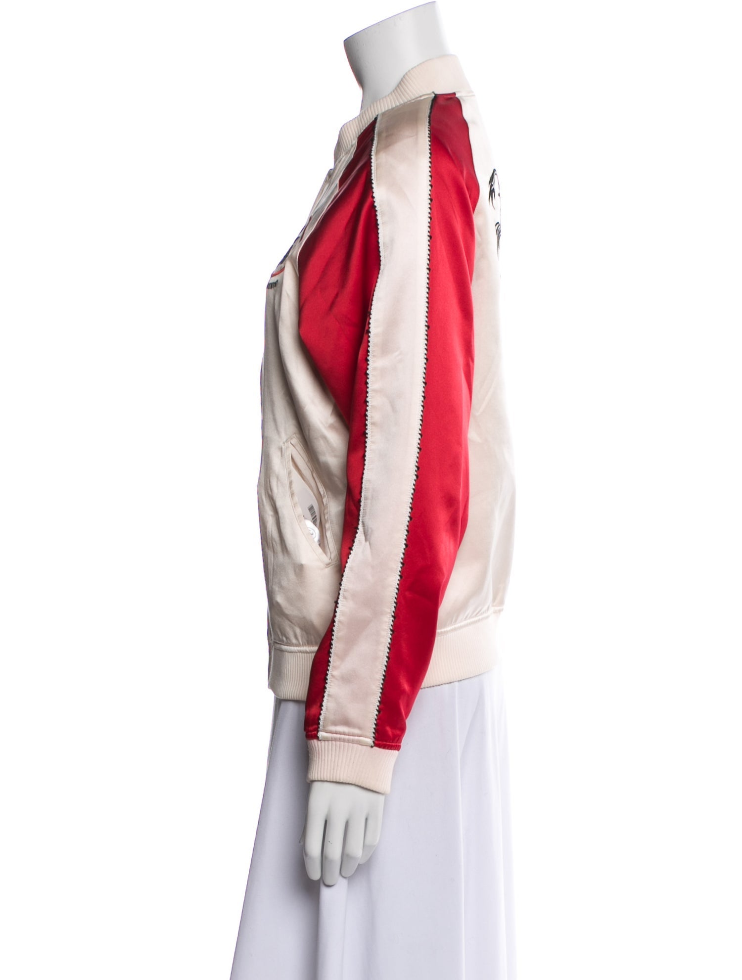 Opening Ceremony Silk Graphic Print Bomber Jacket