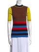 Opening Ceremony Striped Mock Neck Top