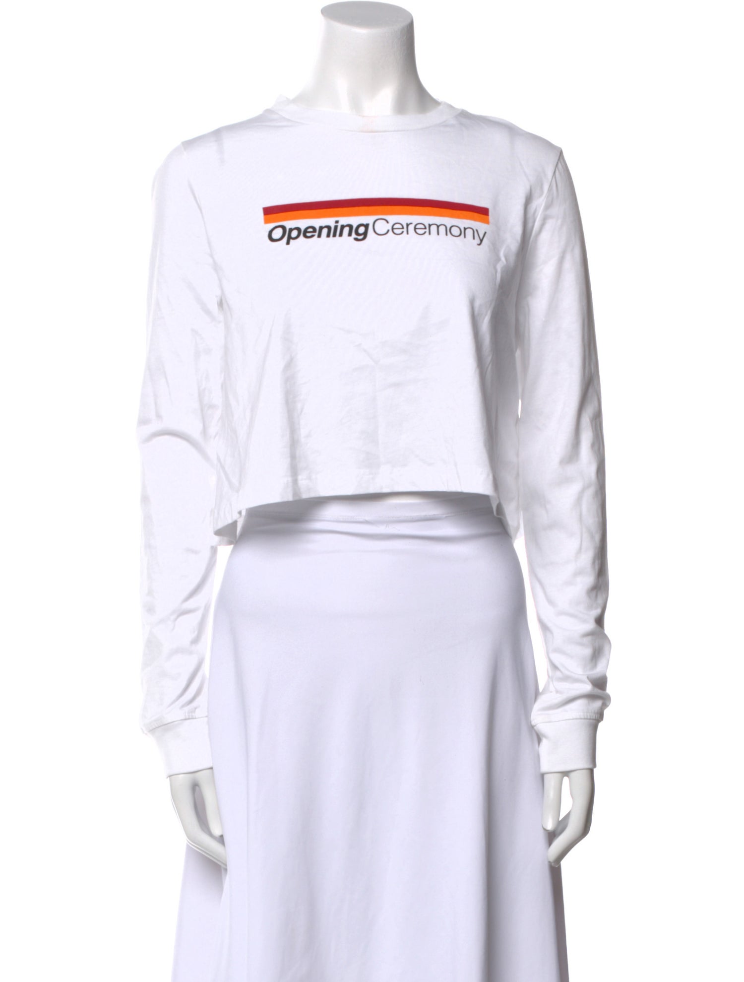 Opening Ceremony Graphic Print Crew Neck Crop Top