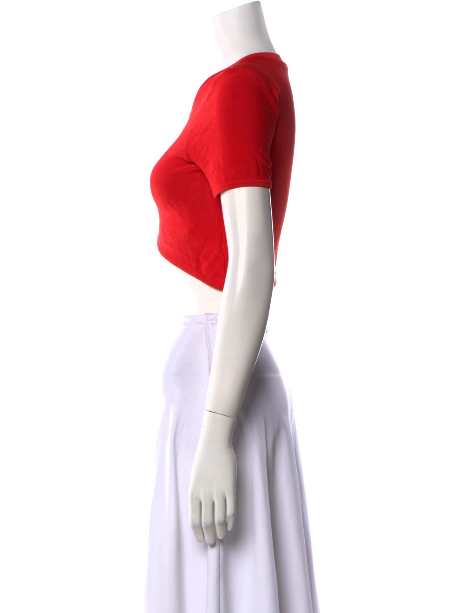 Opening Ceremony V-Neck Short Sleeve Crop Top