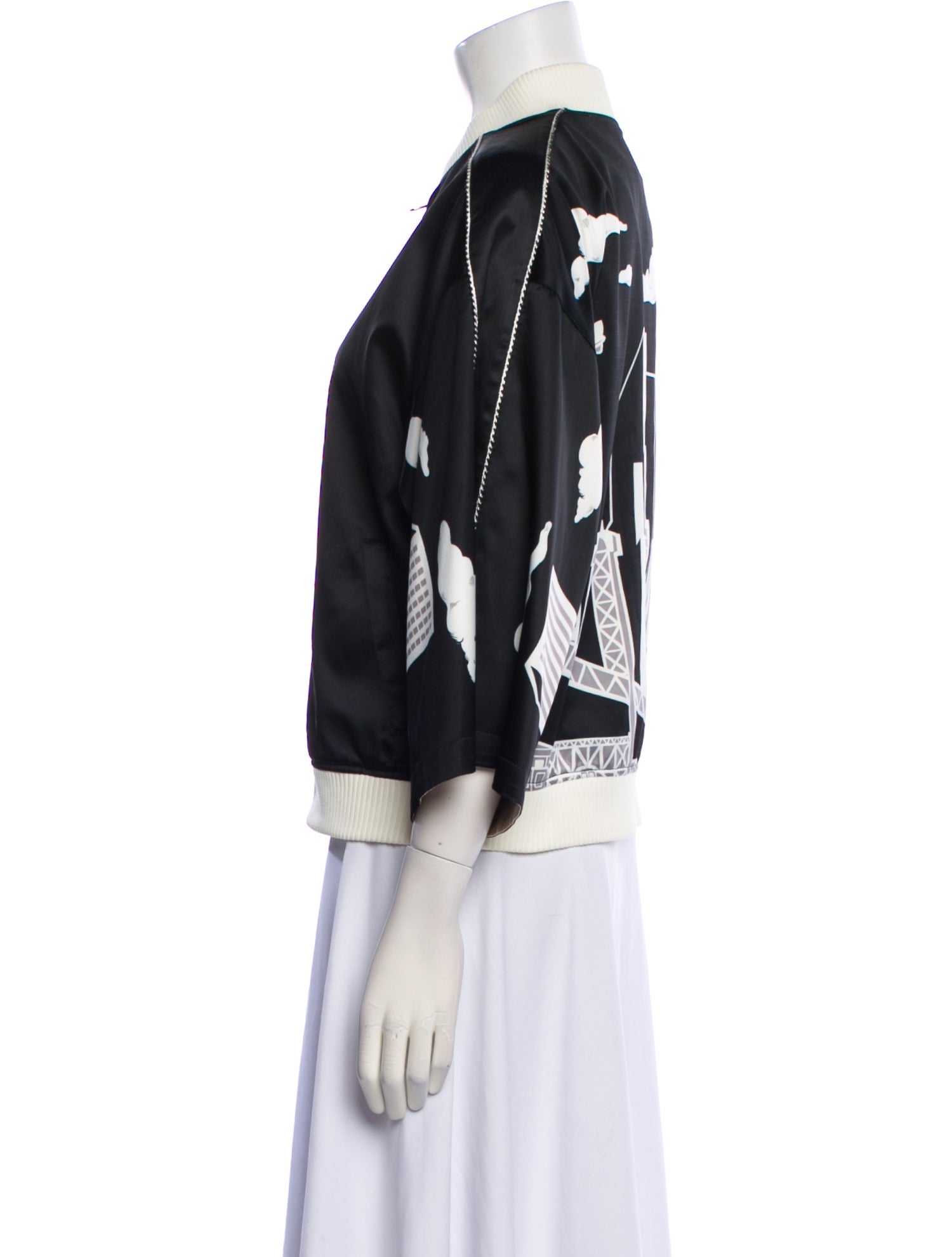 Opening Ceremony Silk Printed Evening Jacket