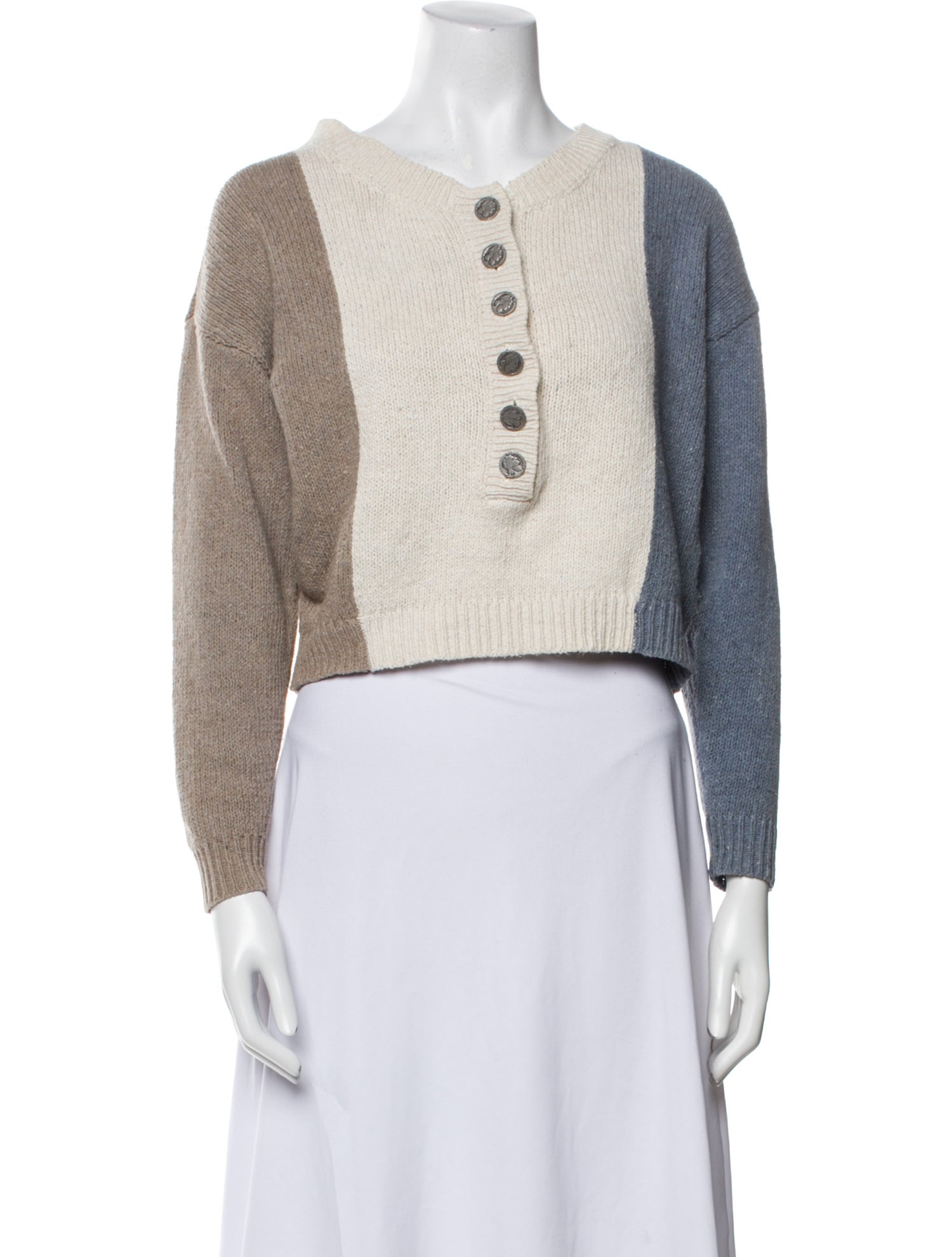 Opening Ceremony Colorblock Pattern Scoop Neck Sweater w/ Tags