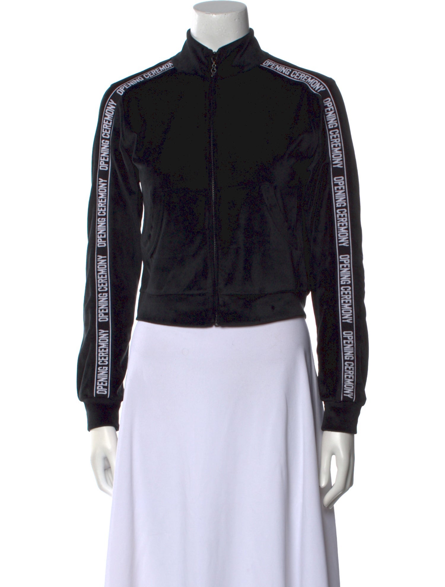 Opening Ceremony Mock Neck Long Sleeve Crop Top