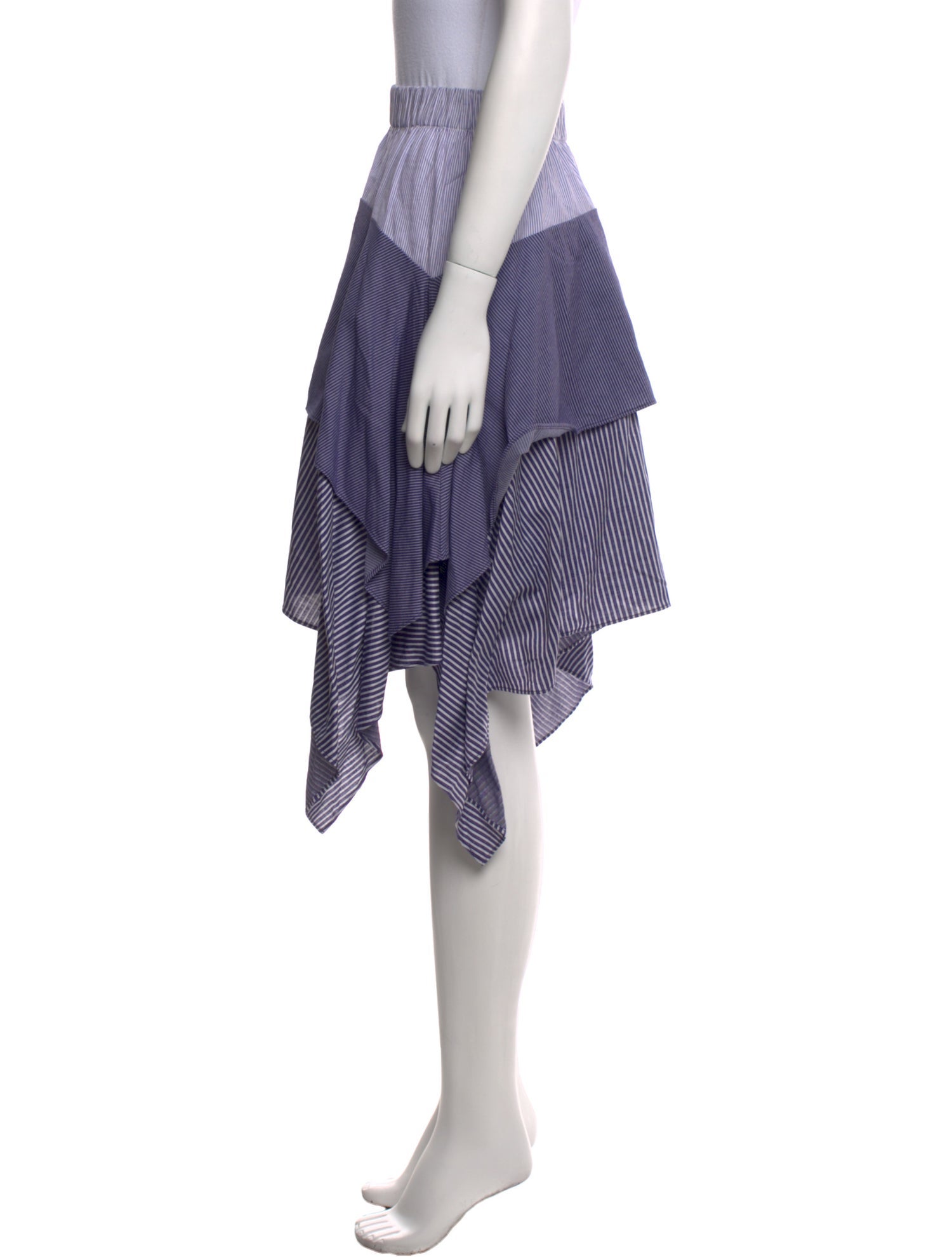 Opening Ceremony Striped Knee-Length Skirt