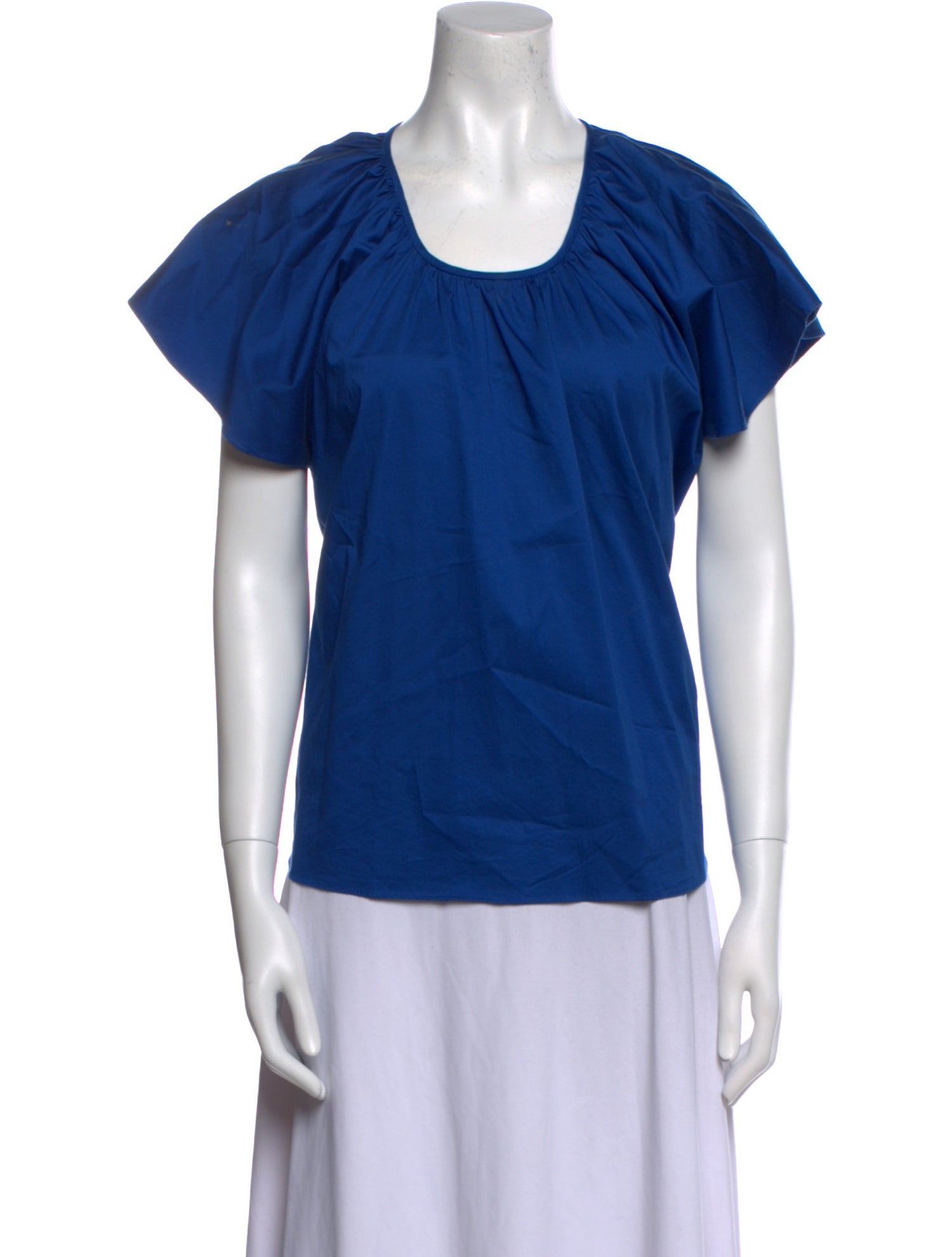 Opening Ceremony Scoop Neck Short Sleeve Blouse