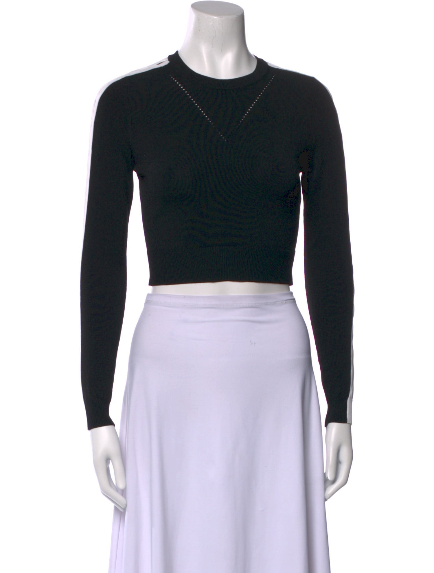 Opening Ceremony Crew Neck Long Sleeve Crop Top