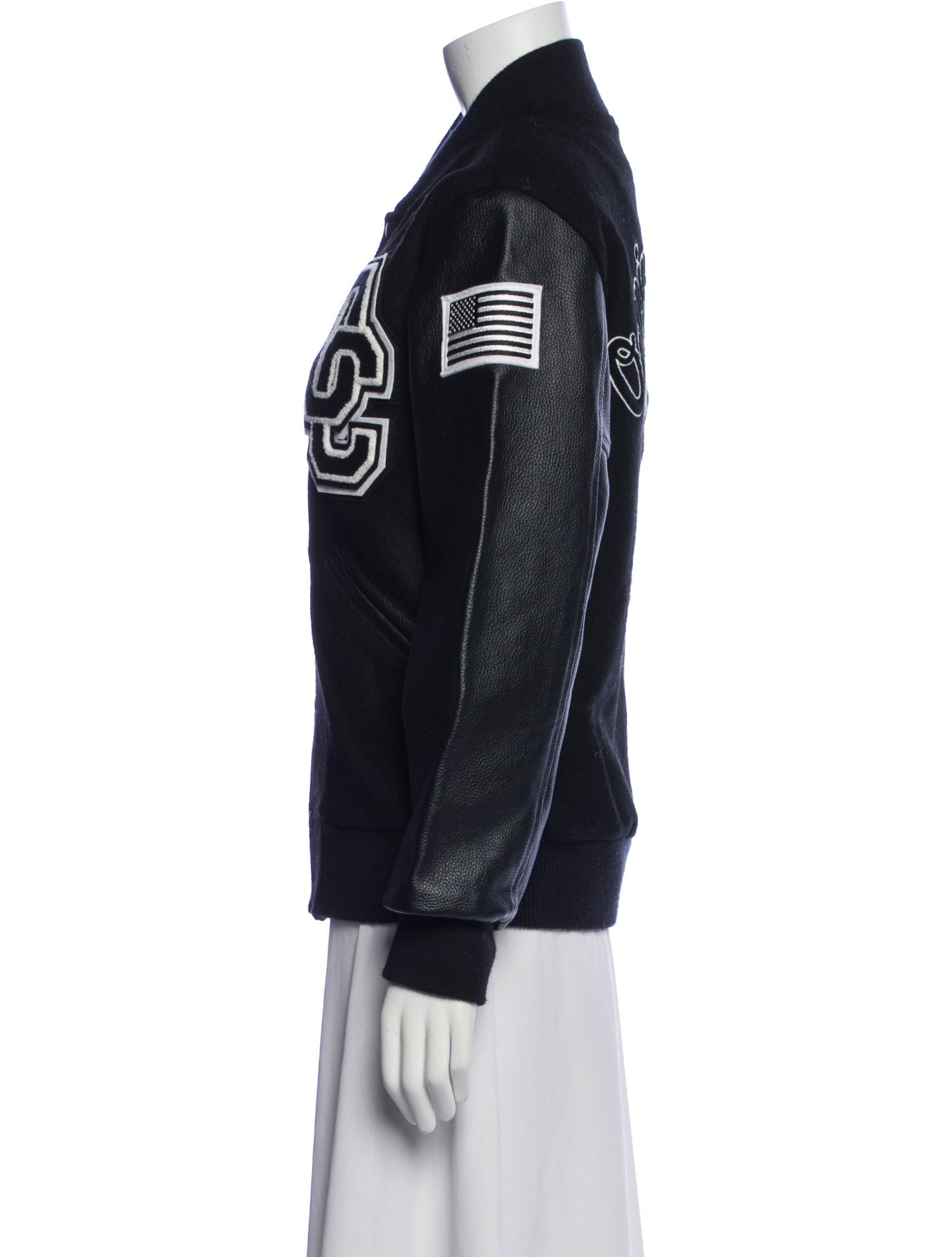 Opening Ceremony Wool Graphic Print Bomber Jacket