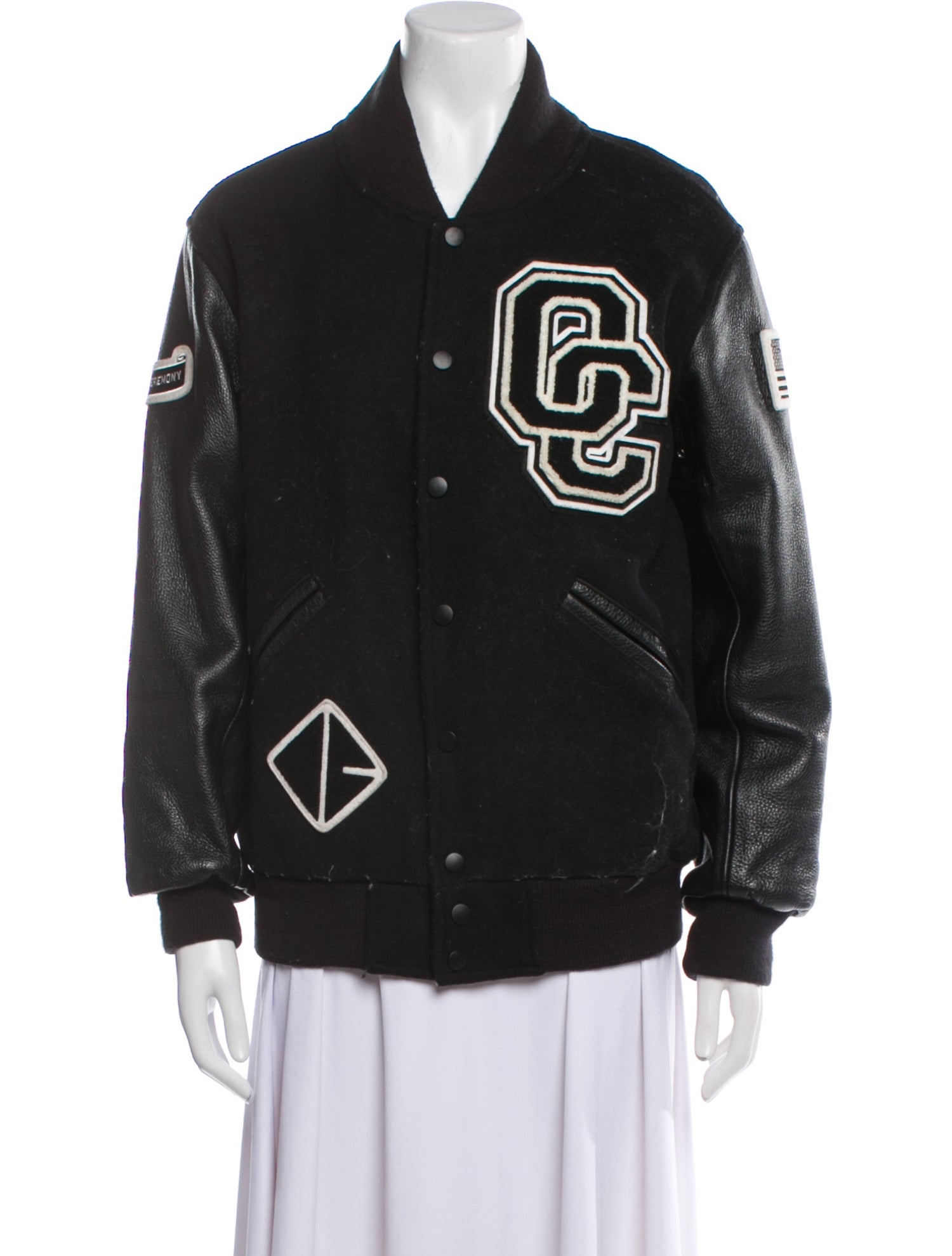 Opening Ceremony Wool Graphic Print Bomber Jacket