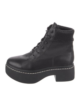 Opening Ceremony Leather Combat Boots