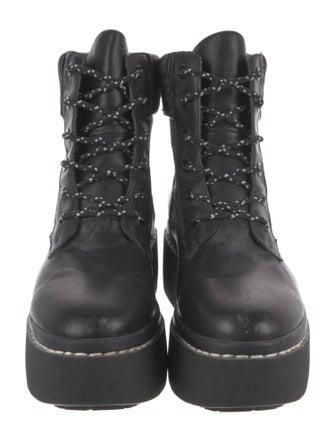 Opening Ceremony Leather Combat Boots