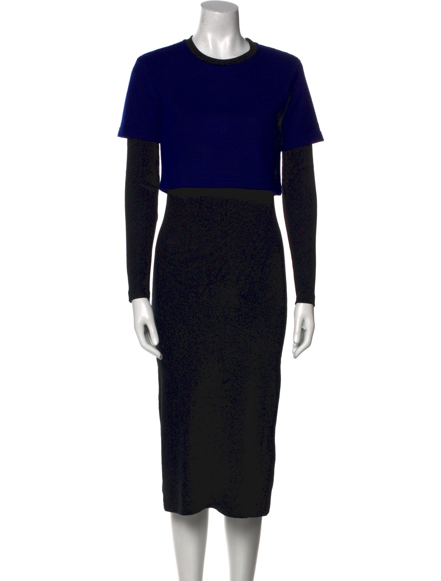 Opening Ceremony Colorblock Pattern Midi Length Dress