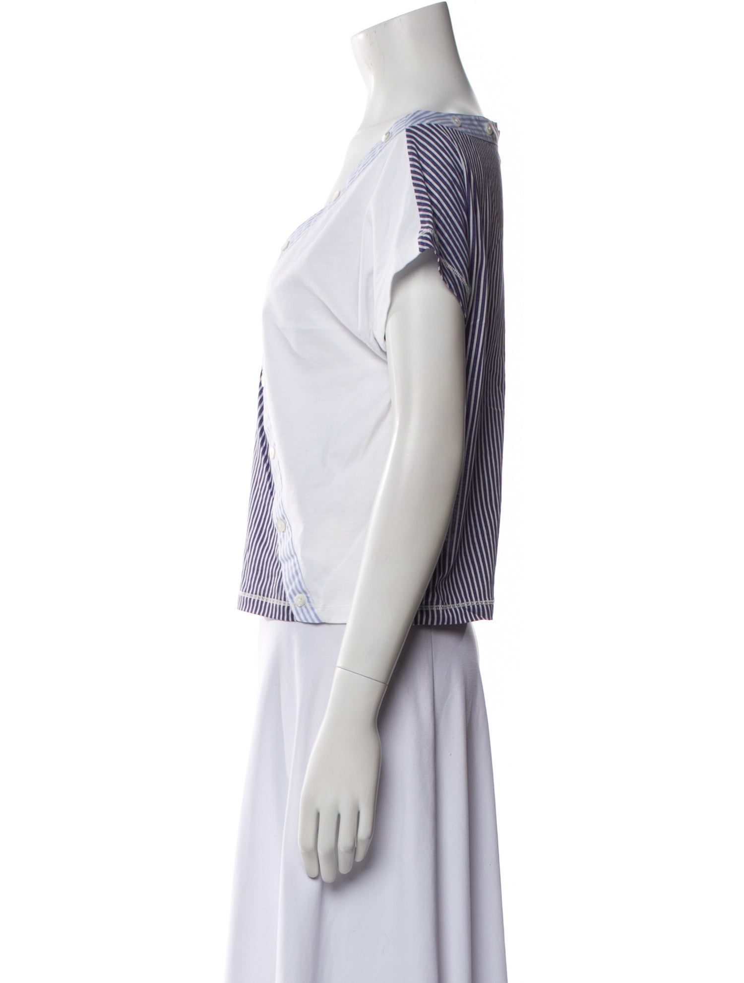 Opening Ceremony Striped V-Neck Crop Top