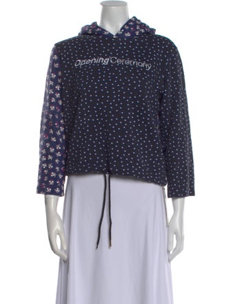 Opening Ceremony Polka Dot Print Mock Neck Sweatshirt