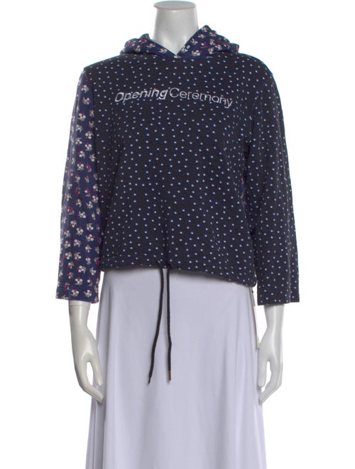 Opening Ceremony Polka Dot Print Mock Neck Sweatshirt