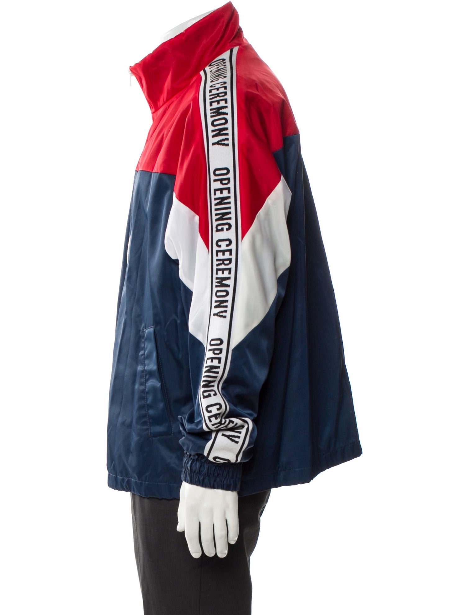 Opening Ceremony Colorblock Pattern Windbreaker