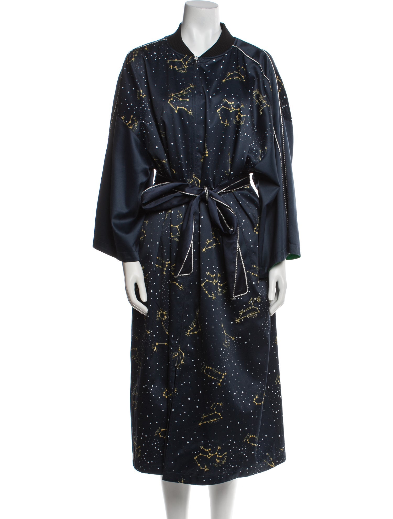 Opening Ceremony Silk Printed Trench Coat